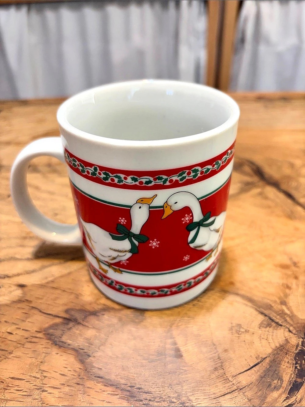Holiday Goose Mug Red & White 10 ounce mug